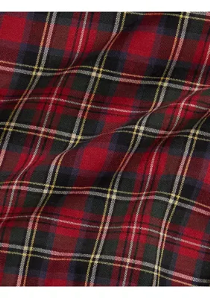 Baby Girls Plaid Cotton Poplin Shirtdress & Bloomer