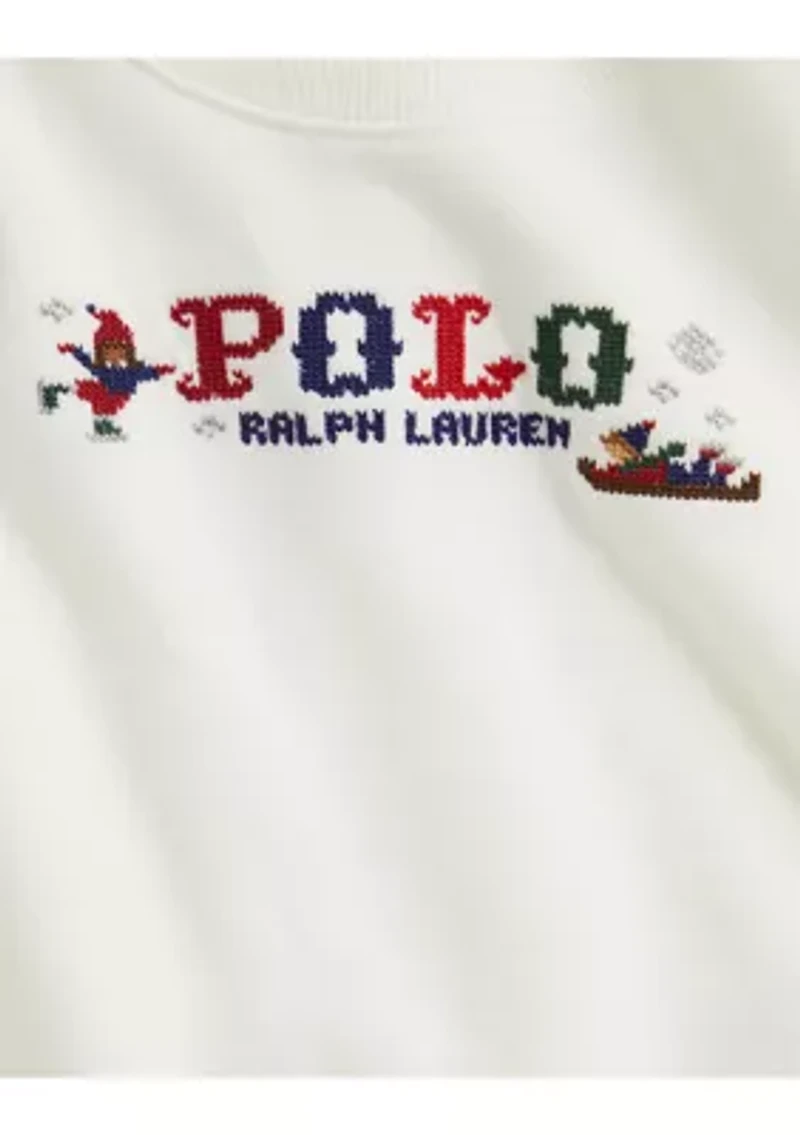 Baby Girls Logo Fleece Sweatshirt & Pant Set