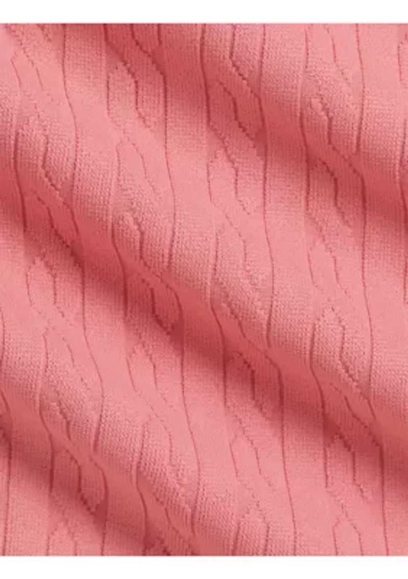 Baby Girls Mini-Cable Jacquard One-Piece Swimsuit