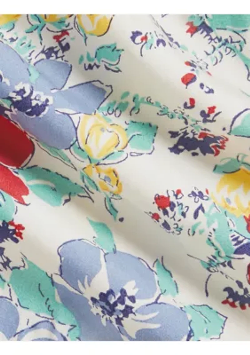 Baby Girls Floral Cotton Poplin Dress & Bloomer