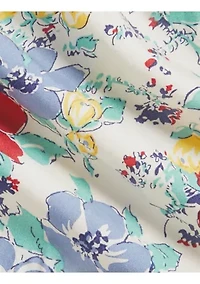 Baby Girls Floral Cotton Poplin Dress & Bloomer