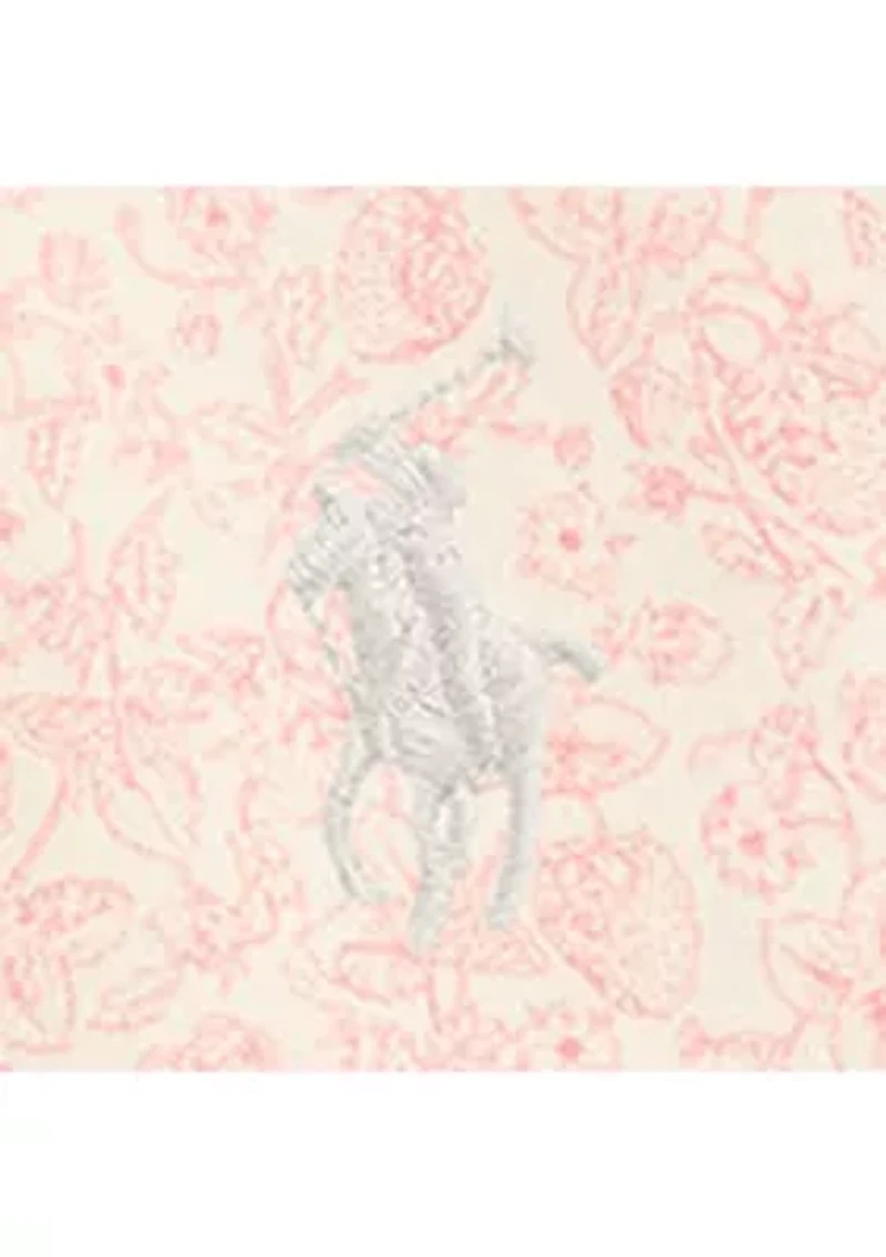 Baby Girls Strawberry-Print Cotton Footed Coverall