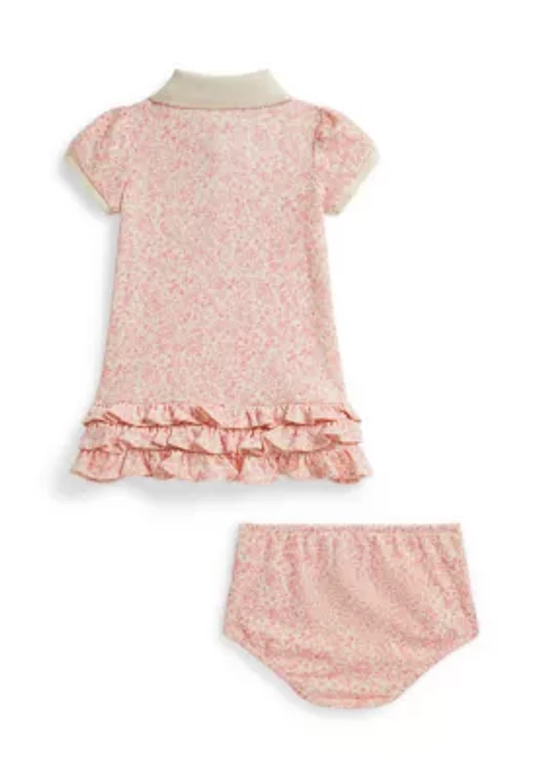 Baby Girls Strawberry Cotton Polo Dress & Bloomer