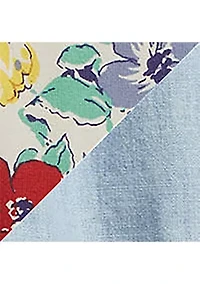 Baby Girls Chambray Top & Floral Jersey Legging