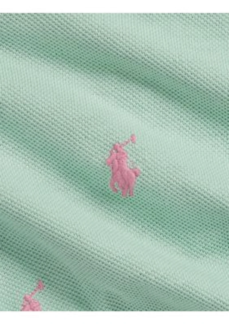 Baby Girls Polo Pony Cotton Mesh Bubble Shortall