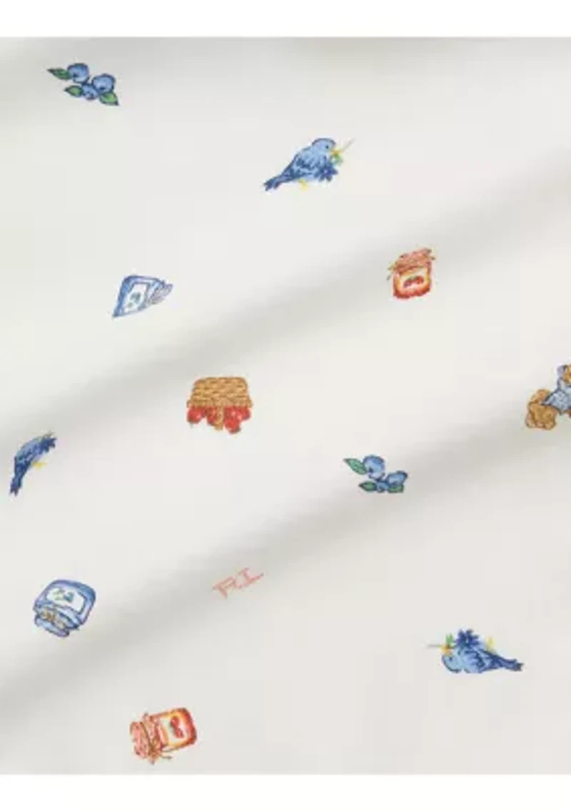 Baby Girls Polo Bear Cotton Footed Coverall