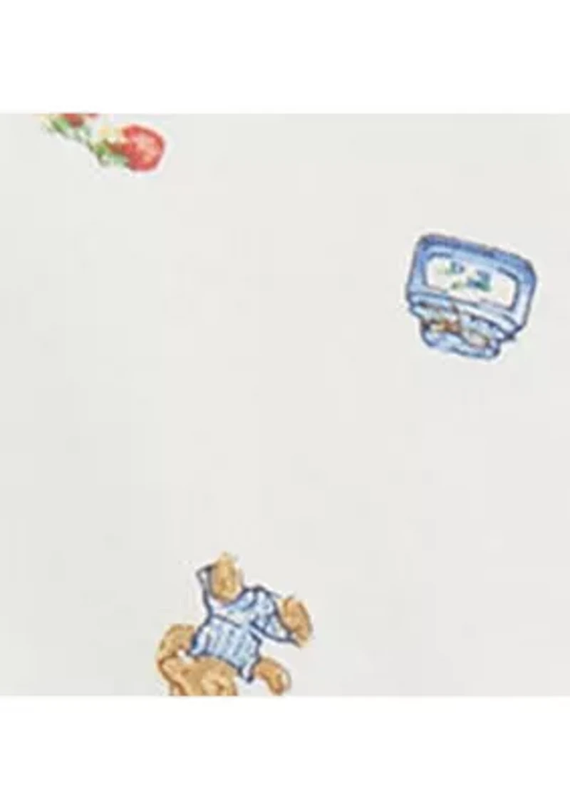 Baby Girls Polo Bear Cotton Footed Coverall