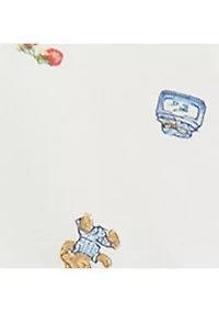 Baby Girls Polo Bear Cotton Footed Coverall