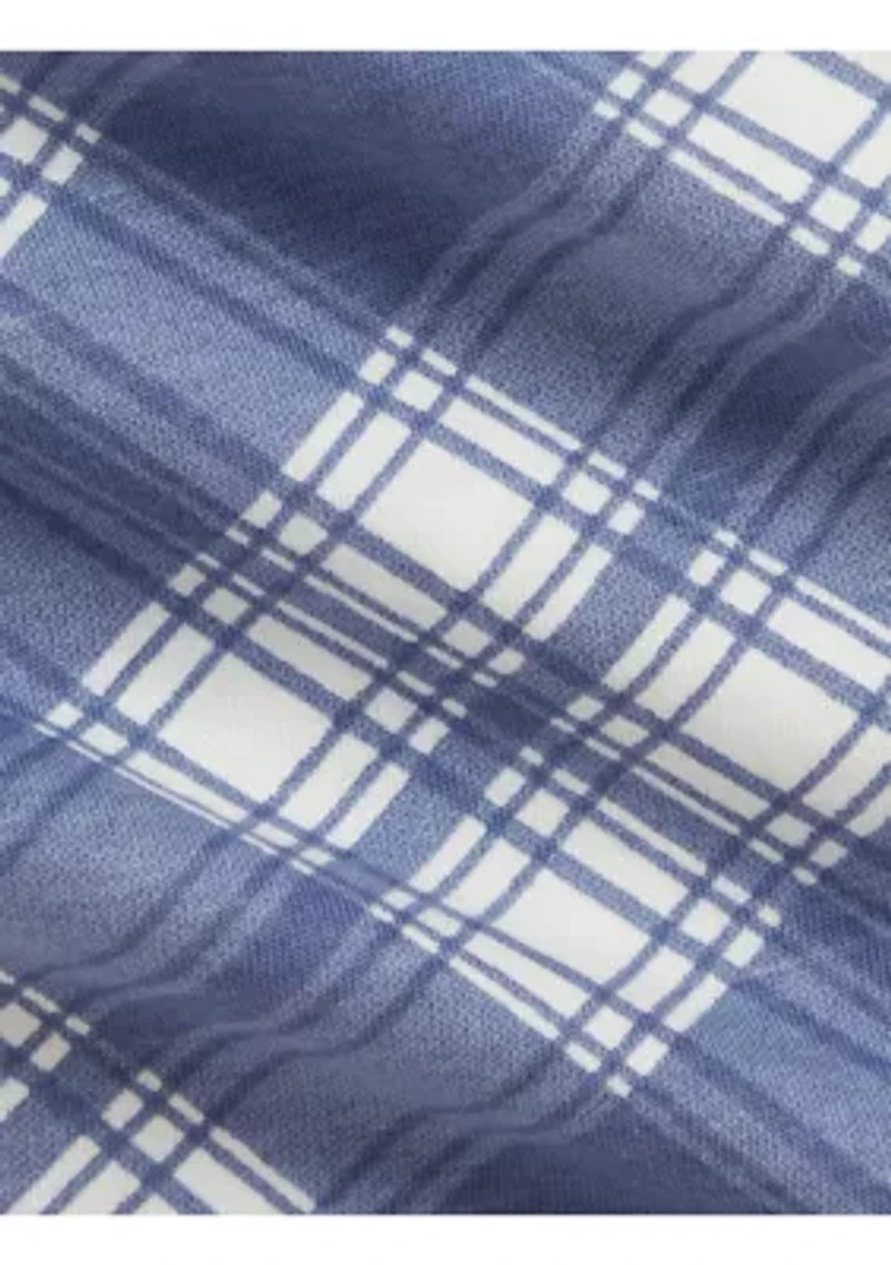 Baby Girls Logo Cotton Jersey Top & Plaid Pants