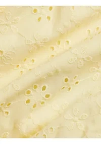 Baby Girls Eyelet Cotton Bubble Shortall & Hat