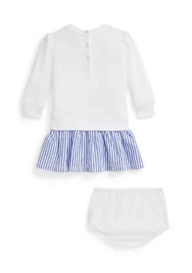 Baby Girls Polo Bear Fleece Dress and Bloomer