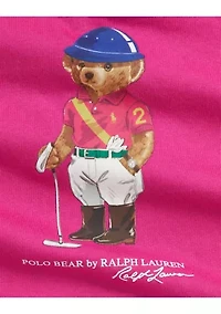 Baby Girls Polo Bear Cotton T-Shirt & Legging Set