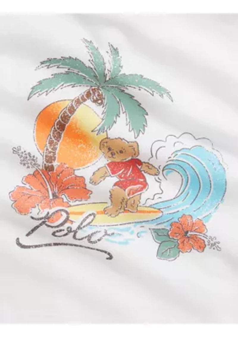 Baby Girls Polo Bear Jersey T-Shirt & Terry Shorts