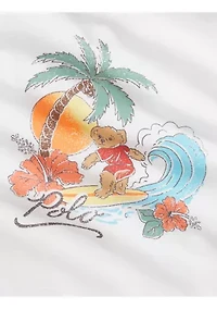 Baby Girls Polo Bear Jersey T-Shirt & Terry Shorts