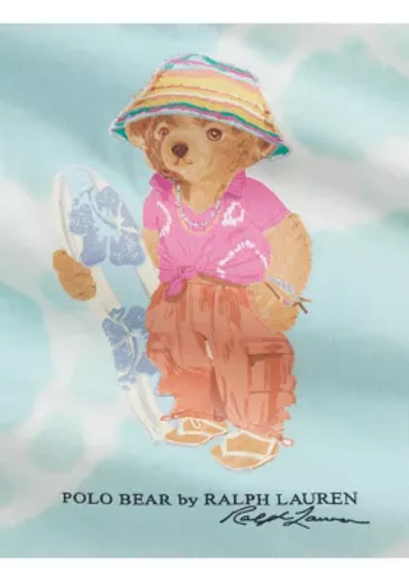 Baby Girls Tie-Dye Polo Bear Cotton Dress & Bloomer