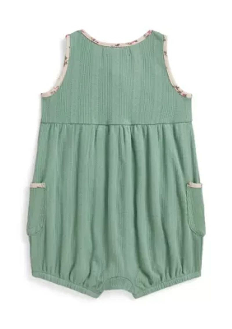 Baby Girls Pointelle Cotton Bubble Shortall