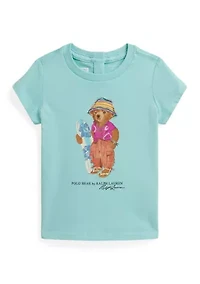 Baby Girls Polo Bear Cotton Jersey Shirt