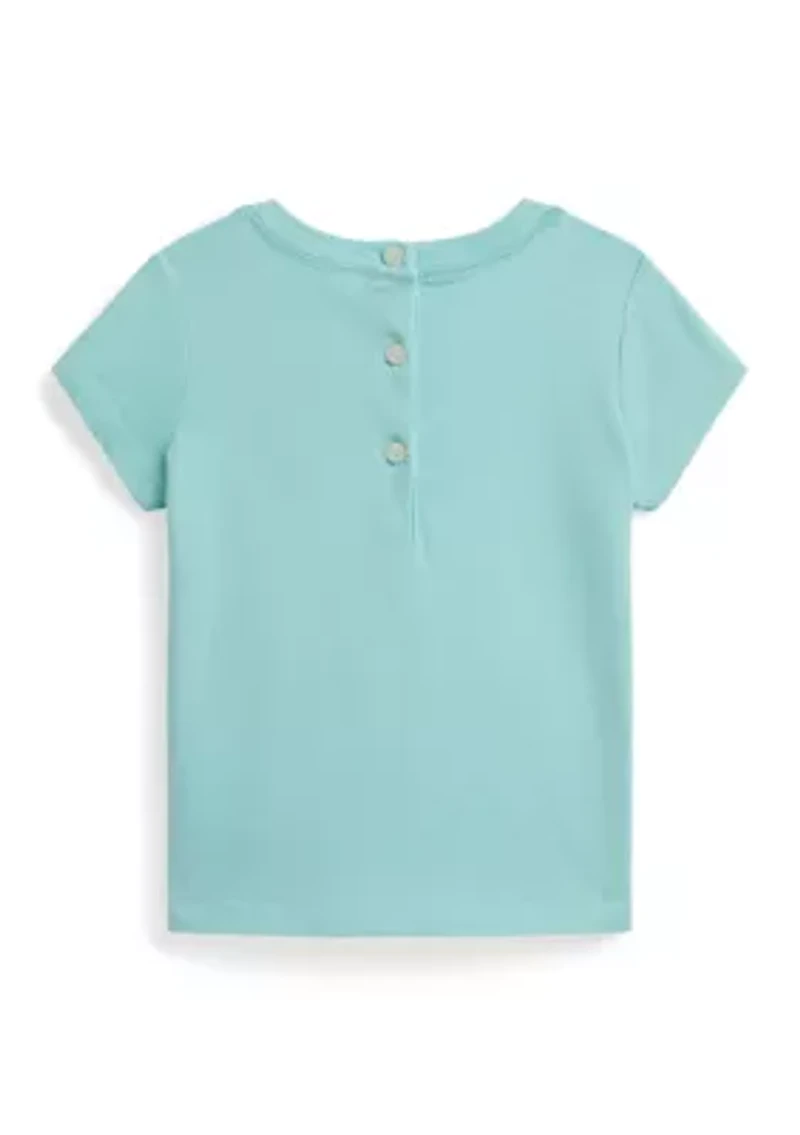 Baby Girls Polo Bear Cotton Jersey Shirt