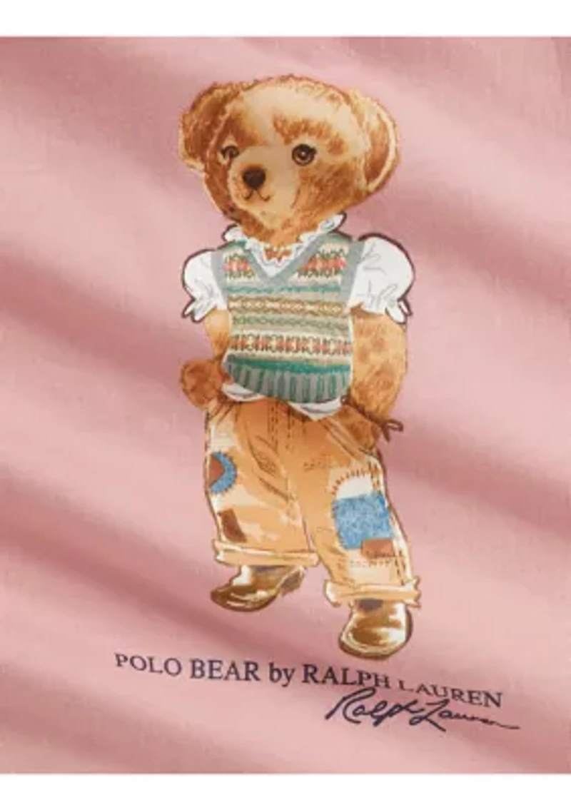 Baby Girls Polo Bear Jersey Shirt & Mesh Short