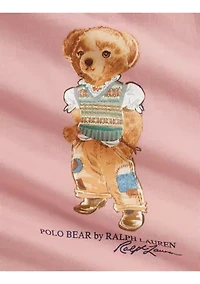 Baby Girls Polo Bear Jersey Shirt & Mesh Short