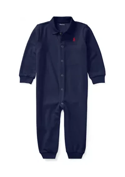 Baby Boys Long Sleeve Solid Coverall