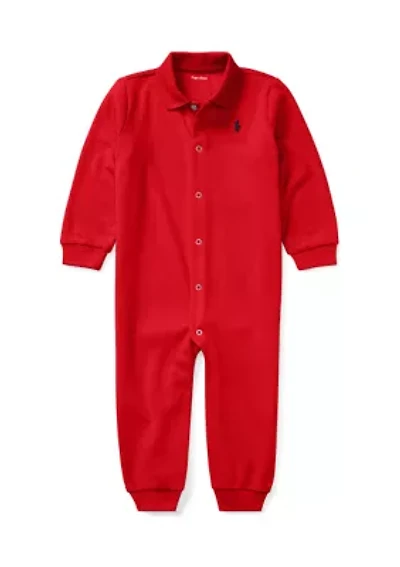 Baby Boys Long Sleeve Solid Coverall