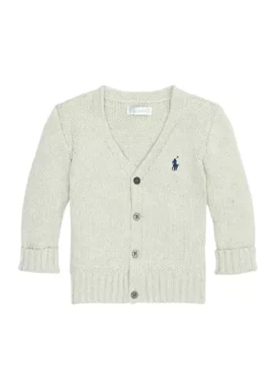 Baby Boys Cotton V-Neck Cardigan
