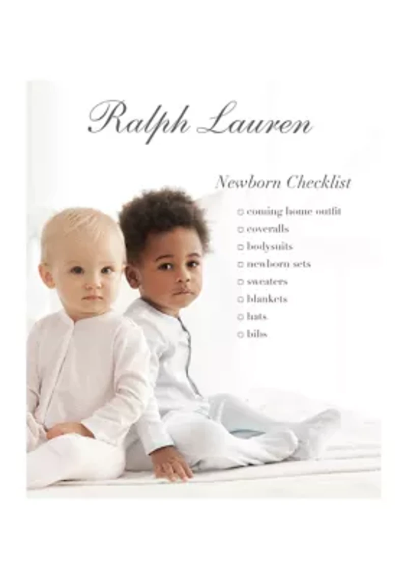 Baby Boys Embroidered Cotton Coveralls
