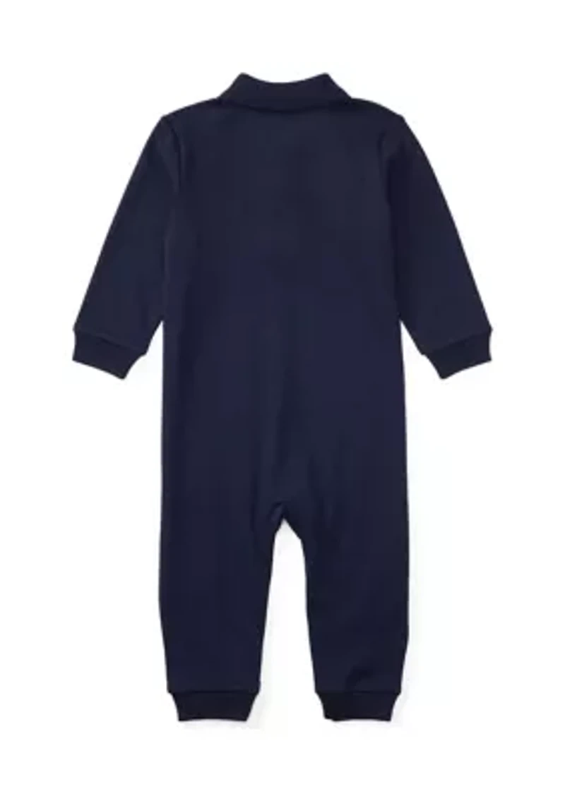 Baby Boys Long Sleeve Solid Coverall