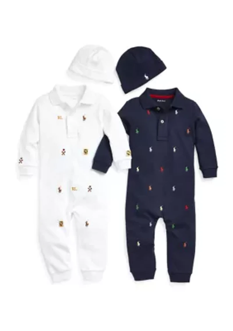 Baby Boys Long Sleeve Solid Coverall