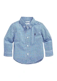 Baby Boys Gingham Cotton Poplin Shirt