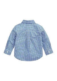Baby Boys Gingham Cotton Poplin Shirt
