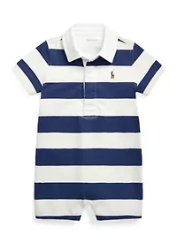 Baby Boys Striped Cotton Rugby Shortall