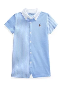 Baby Boys Knit Oxford Fun Shortall