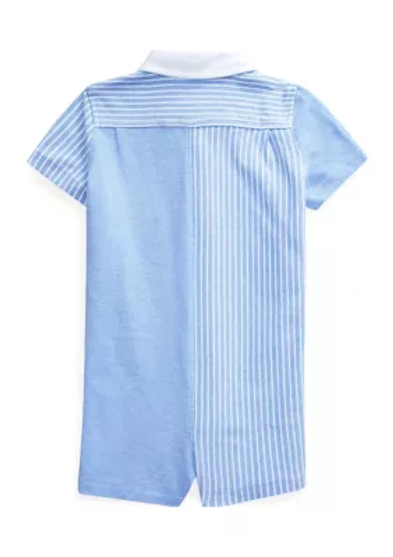 Baby Boys Knit Oxford Fun Shortall