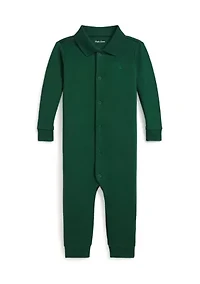 Baby Boys Soft Cotton Polo Coverall