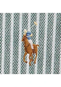 Baby Boys Striped Knit Oxford Coverall