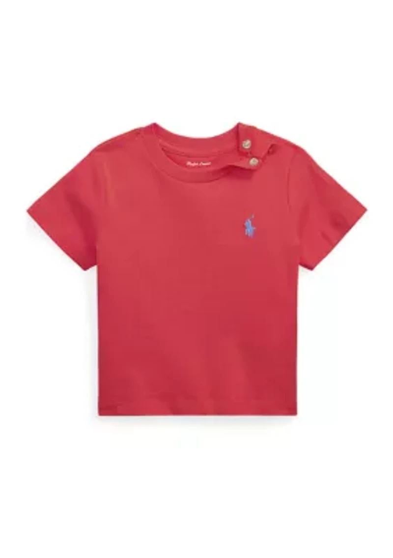 Baby Boys Cotton Jersey Crew Neck T-Shirt