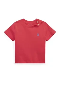 Baby Boys Cotton Jersey Crew Neck T-Shirt