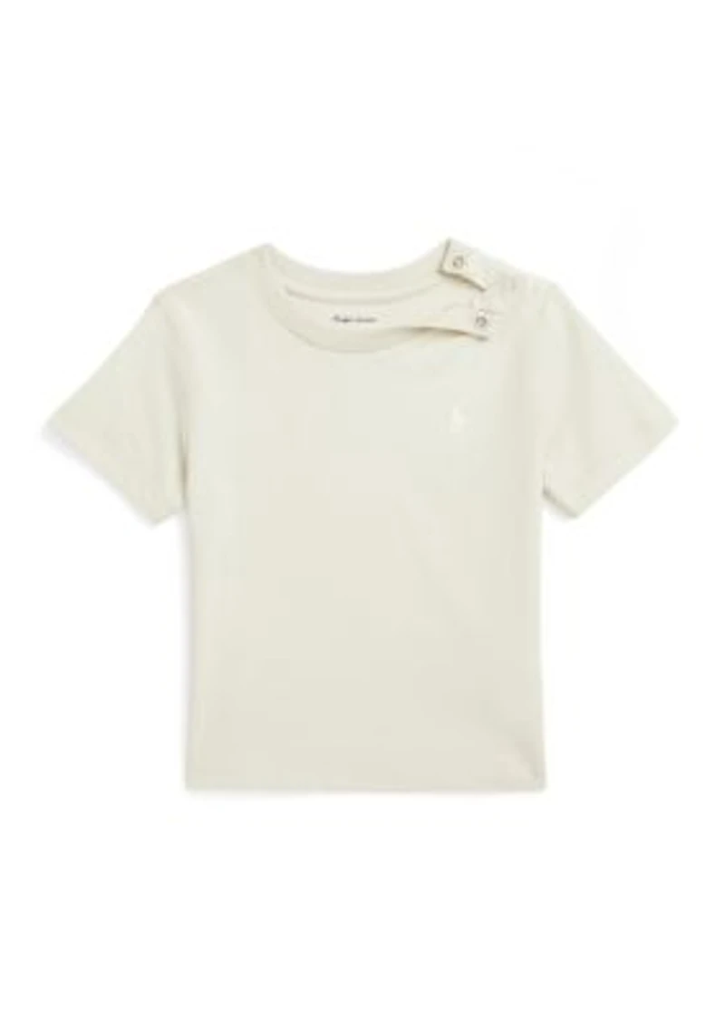 Baby Boys Cotton Jersey Crew Neck T-Shirt