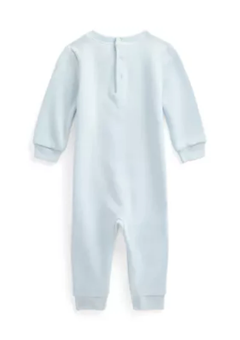 Baby Boys Polo Bear Fleece Coveralls