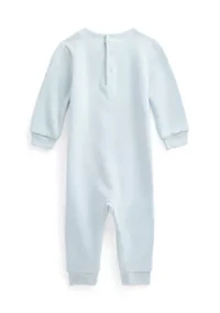 Baby Boys Polo Bear Fleece Coveralls