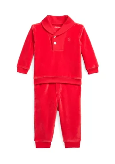 Baby Boys Velour Pullover and Pants Set
