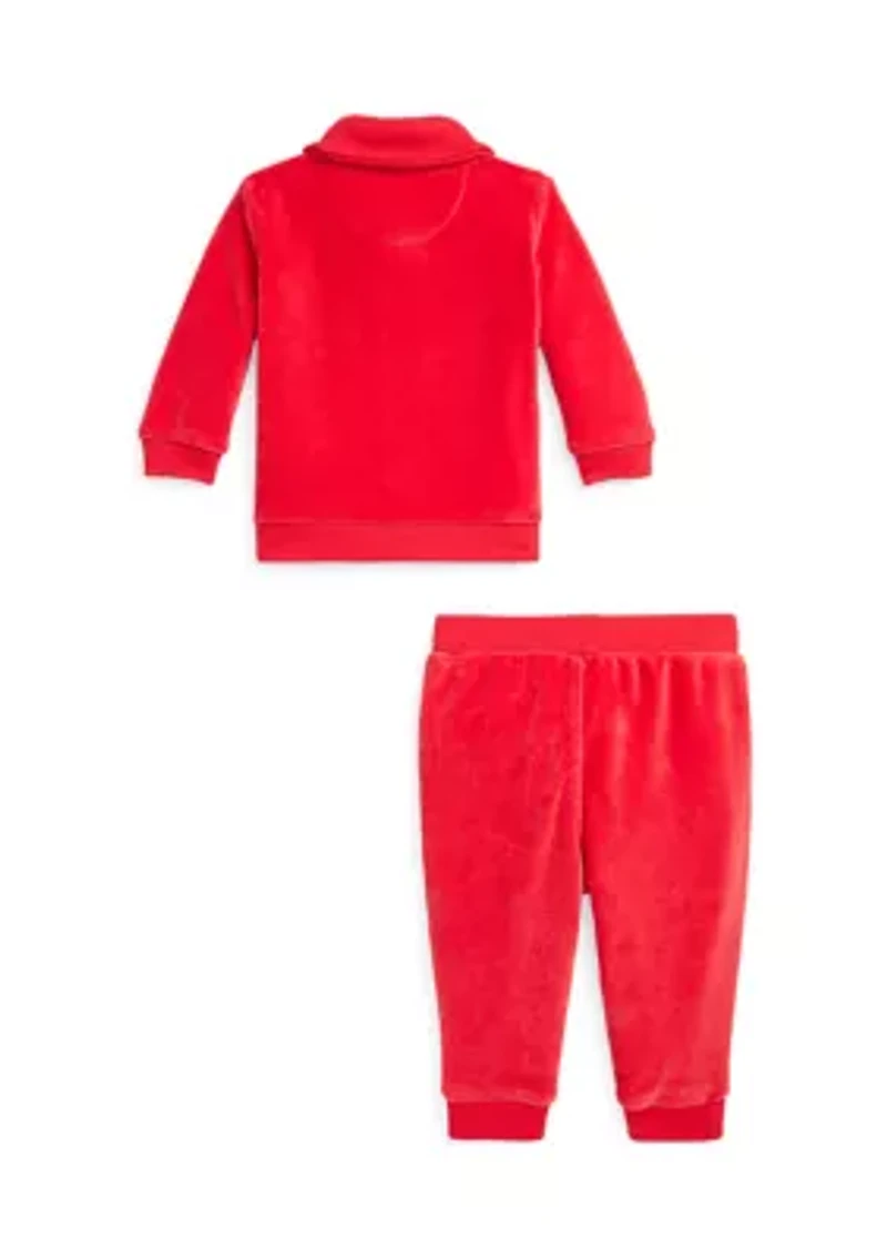 Baby Boys Velour Pullover and Pants Set