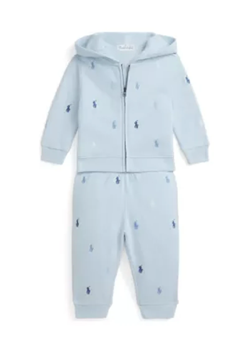 Baby Boys Polo Pony Fleece Hoodie & Pants Set