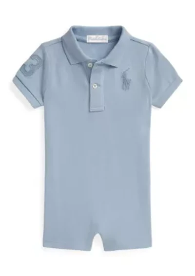 Baby Boys Big Pony Cotton Mesh Polo Shortall