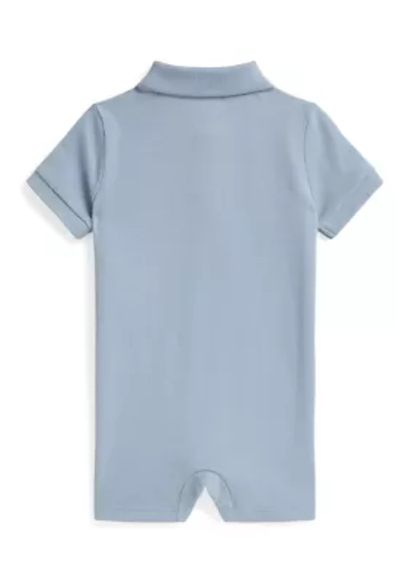 Baby Boys Big Pony Cotton Mesh Polo Shortall