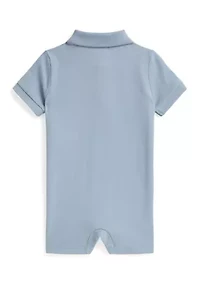 Baby Boys Big Pony Cotton Mesh Polo Shortall