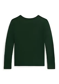 Baby Boys Waffle-Knit Cotton Long-Sleeve T-Shirt