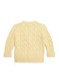 Baby Boys Cable-Knit Cotton V-Neck Cardigan